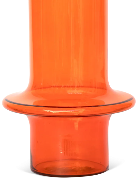 Vase cylindrique orange en verre recyclé Ø17x31 cm Yolk
