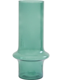 Vase cylindrique bleu aqua en verre recyclé Ø17x31 cm Yolk