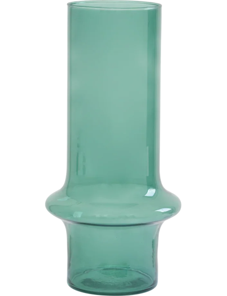 Vase cylindrique bleu aqua en verre recyclé Ø17x31 cm Yolk