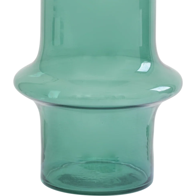 Vase cylindrique bleu aqua en verre...