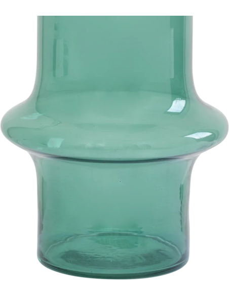 Vase cylindrique bleu aqua en verre recyclé Ø17x31 cm Yolk