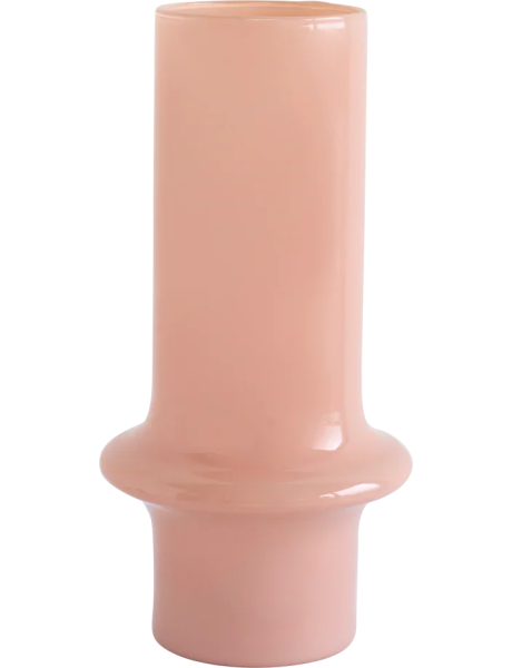 Vase en verre recyclé rose poudré Ø17x31 cm Yolk