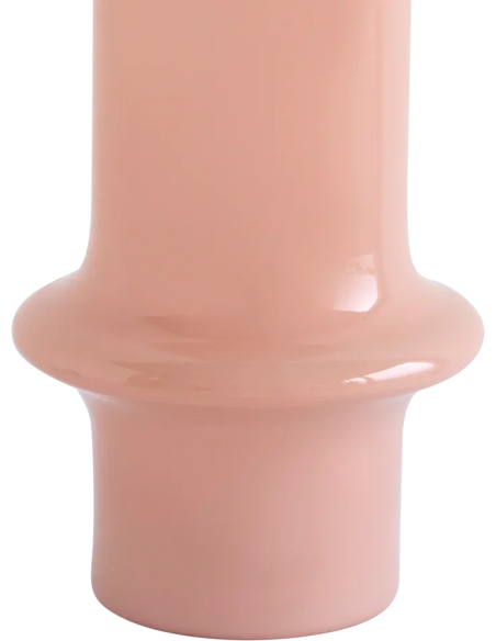 Vase en verre recyclé rose poudré Ø17x31 cm Yolk