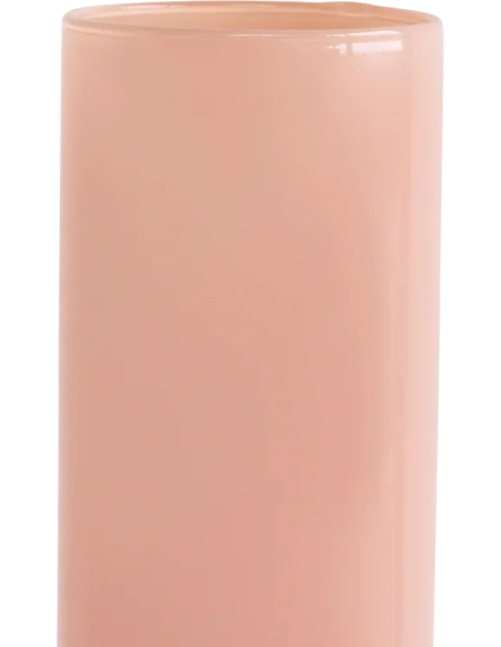 Vase en verre recyclé rose poudré Ø17x31 cm Yolk