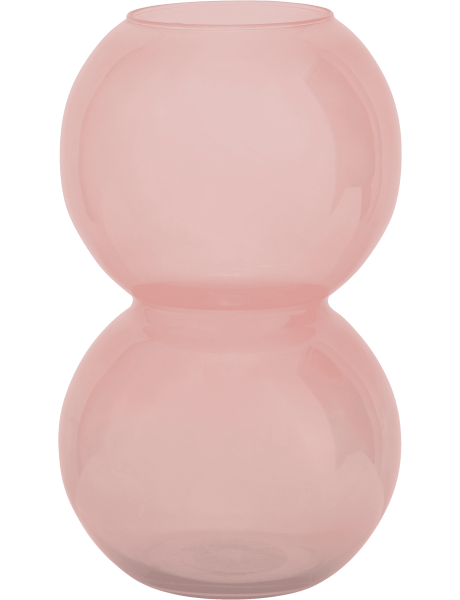 Vase boule rose abricot en verre recyclé Ø16,2x27 cm Bulb