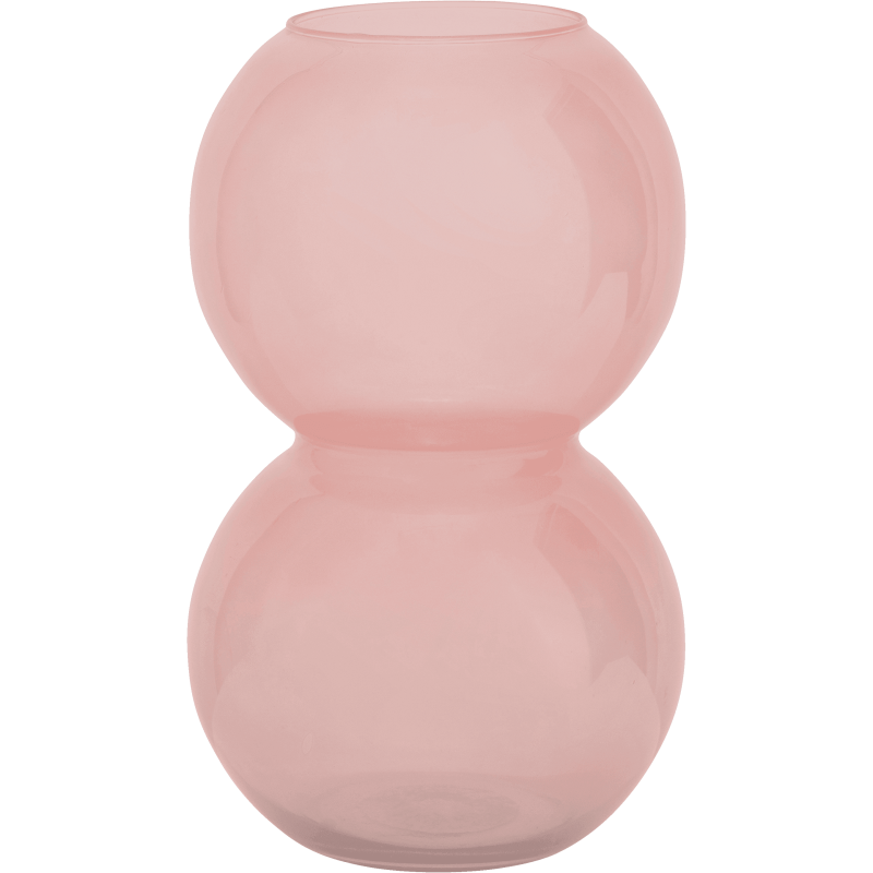 Vase boule rose abricot en verre...