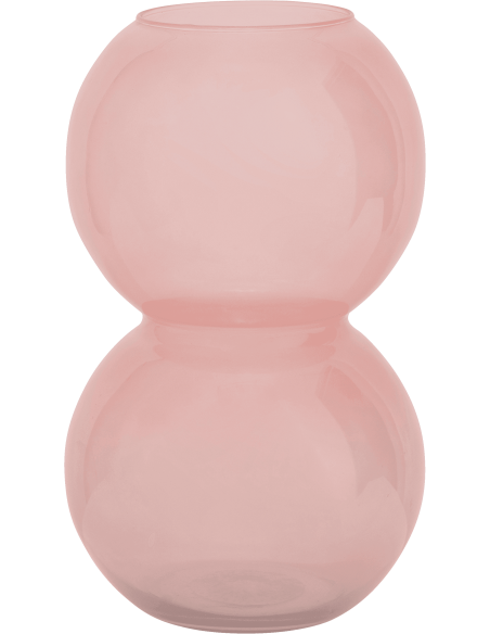 Vase boule rose abricot en verre recyclé Ø16,2x27 cm Bulb