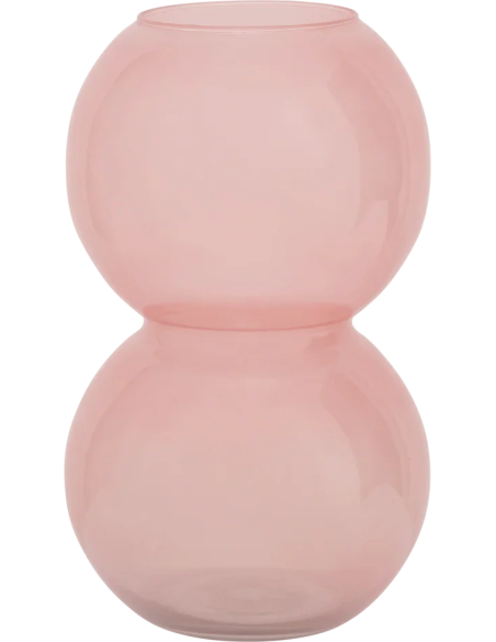 Vase boule rose abricot en verre recyclé Ø16,2x27 cm Bulb