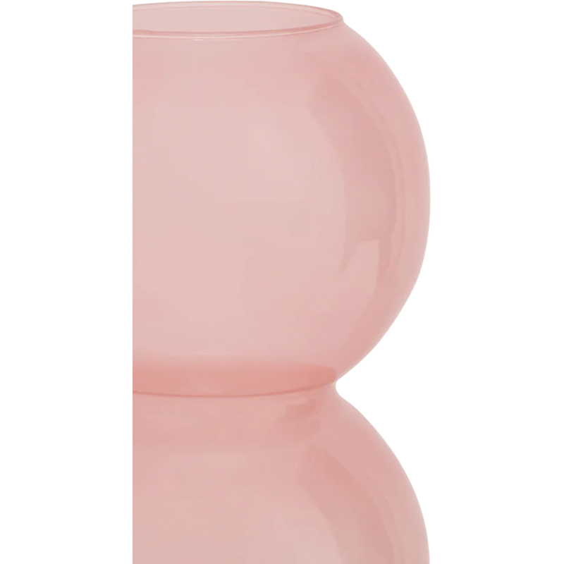 Vase boule rose abricot en verre...