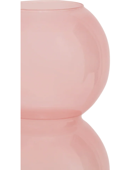 Vase boule rose abricot en verre recyclé Ø16,2x27 cm Bulb