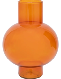 Vase boule orange en verre recyclé 18x8x24 cm Tummy