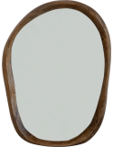 Miroir mural organique bois de manguier brun 50x70x5 cm Shizu