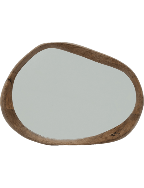 Miroir mural organique brun en bois de manguier 41x5x30...