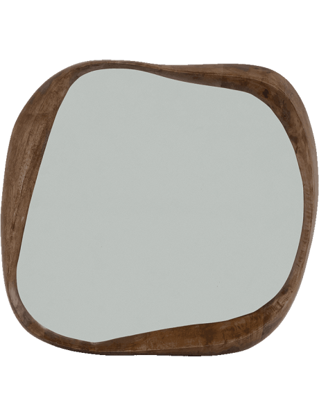 Miroir mural organique bois de manguier brun 41,3x5x43 cm...