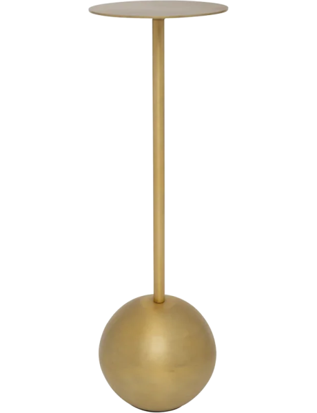 Sellette haute dorée en aluminium Ø21x66 cm M