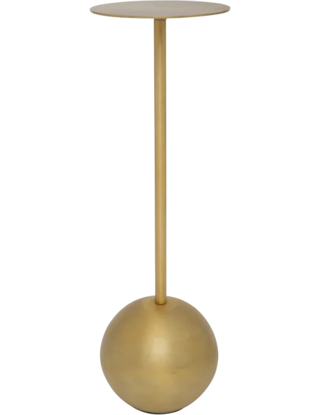 Sellette haute dorée en aluminium Ø21x66 cm M