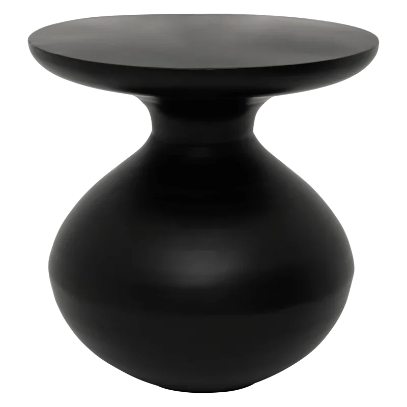 Table d’appoint ronde noire en fer...