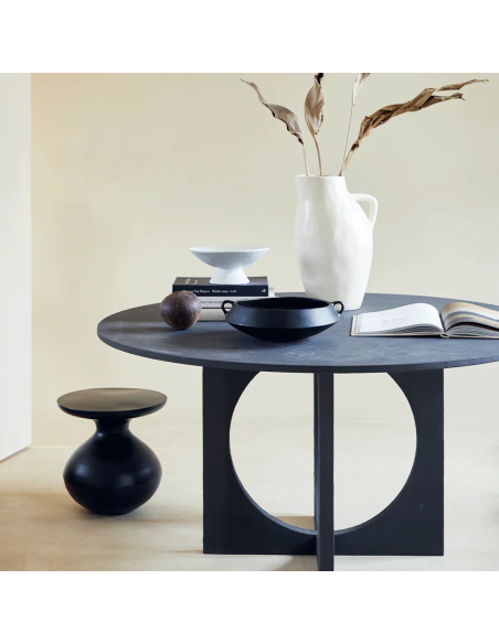 Table d’appoint ronde noire en fer Ø38x40 cm Tummy