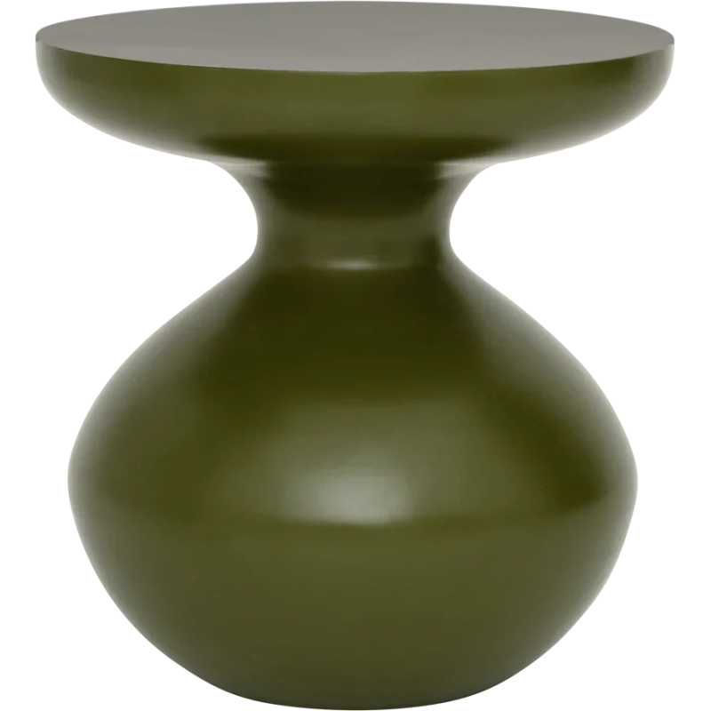 Table d’appoint ronde vert olive en...