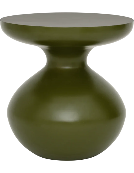 Table d’appoint ronde vert olive en fer Ø38x40 cm Tummy
