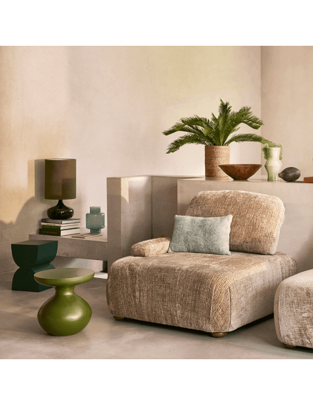 Table d’appoint ronde vert olive en fer Ø38x40 cm Tummy