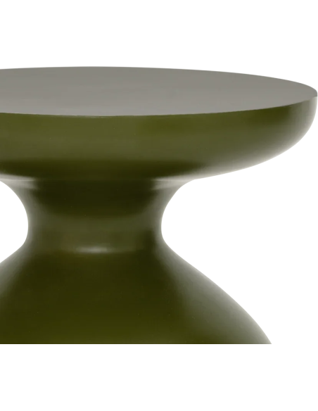 Table d’appoint ronde vert olive en fer Ø38x40 cm Tummy