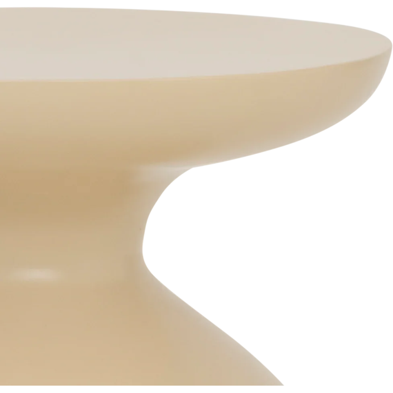 Table d’appoint ronde beige en fer...