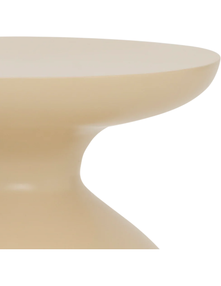 Table d’appoint ronde beige en fer Ø38x40 cm Tummy