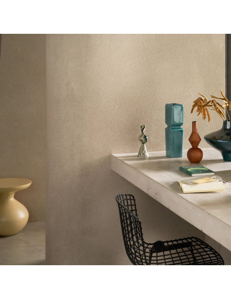 Table d’appoint ronde beige en fer Ø38x40 cm Tummy
