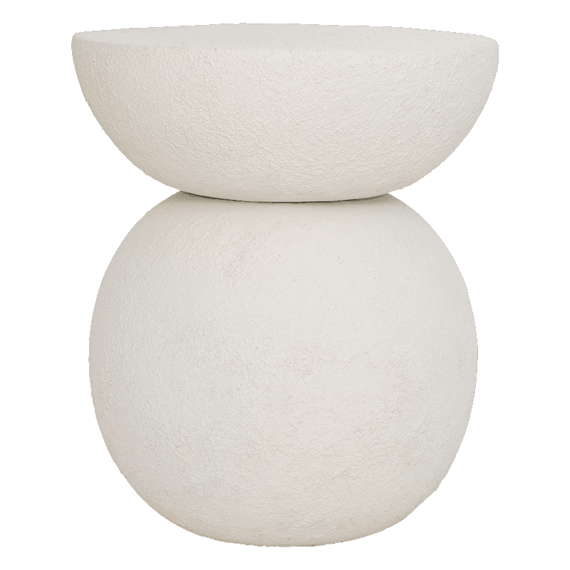 Table d’appoint ronde blanche en...