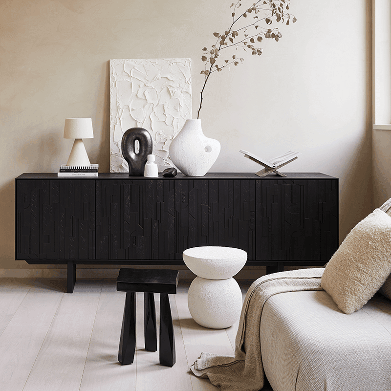 Table d’appoint ronde blanche en...
