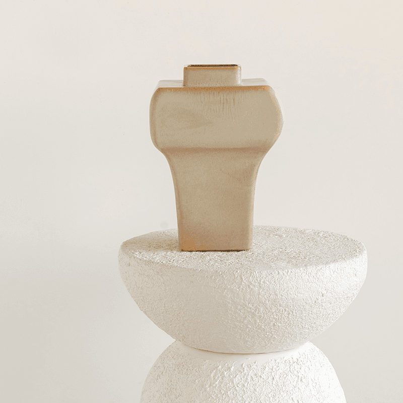 Table d’appoint ronde blanche en...