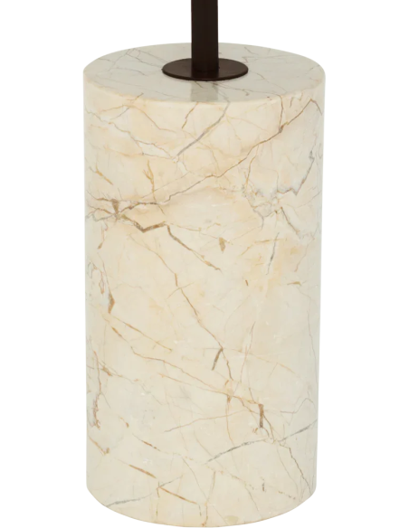 Table d’appoint marbre beige et métal brun Ø36x45 cm Macy