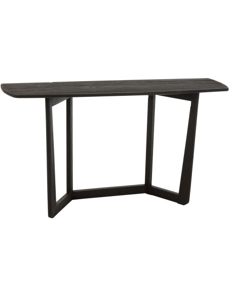 Console Rectangulaire Maty en Bois de teck Noir - 1