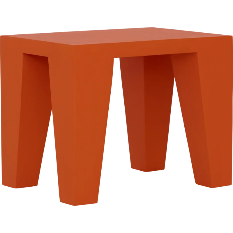 Table d’appoint orange flamme en bois...