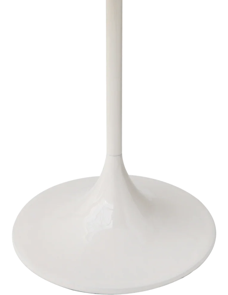 Table d’appoint blanche brillante métal Ø50x60 cm High Gloss