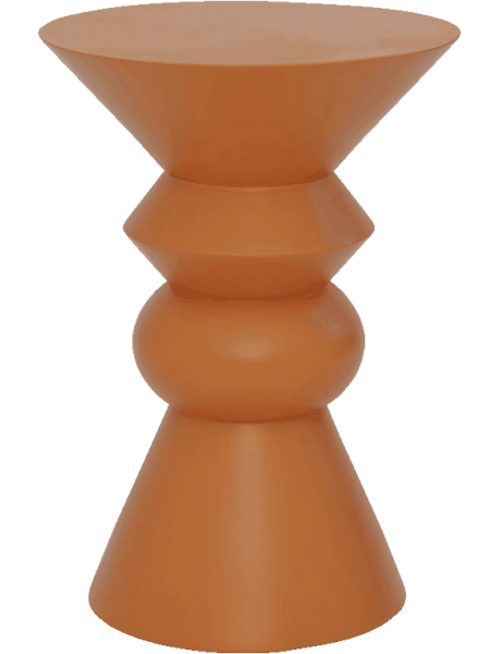 Table d’appoint orange en bois de manguier Ø30x43 cm Luova