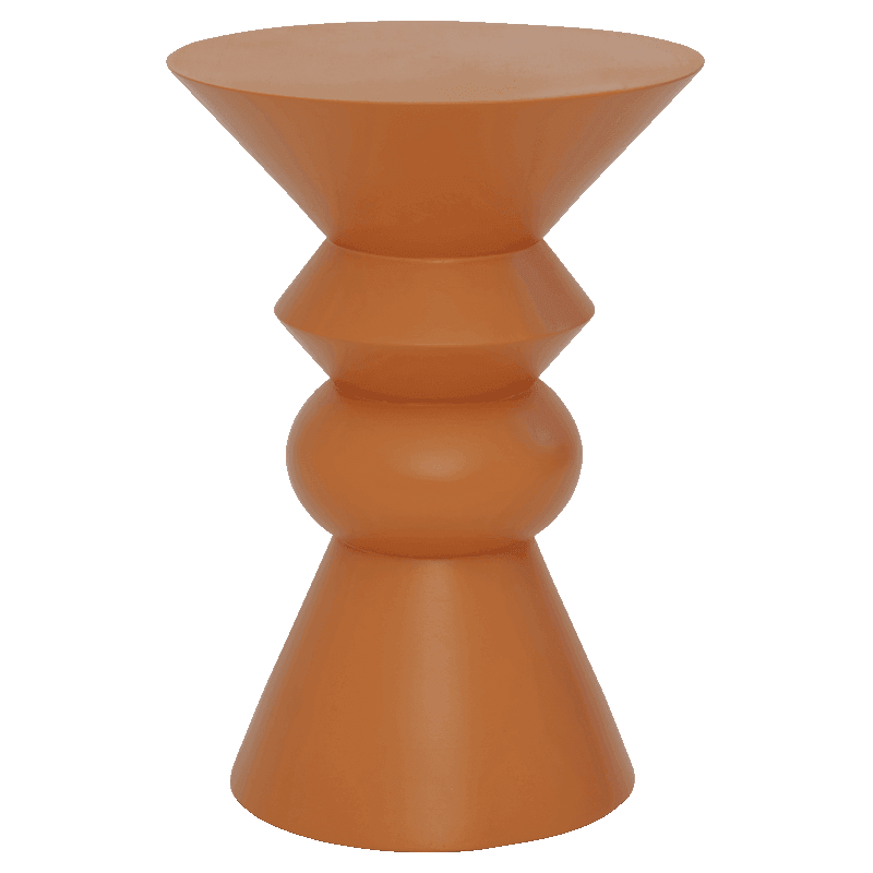 Table d’appoint orange en bois de...