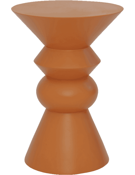 Table d’appoint orange en bois de manguier Ø30x43 cm Luova