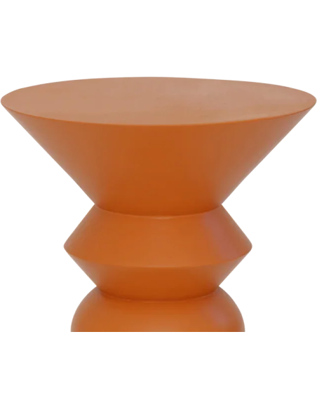 Table d’appoint orange en bois de manguier Ø30x43 cm Luova