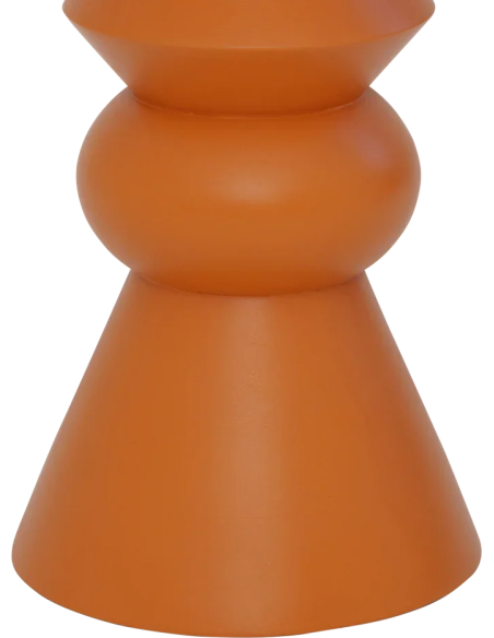 Table d’appoint orange en bois de manguier Ø30x43 cm Luova
