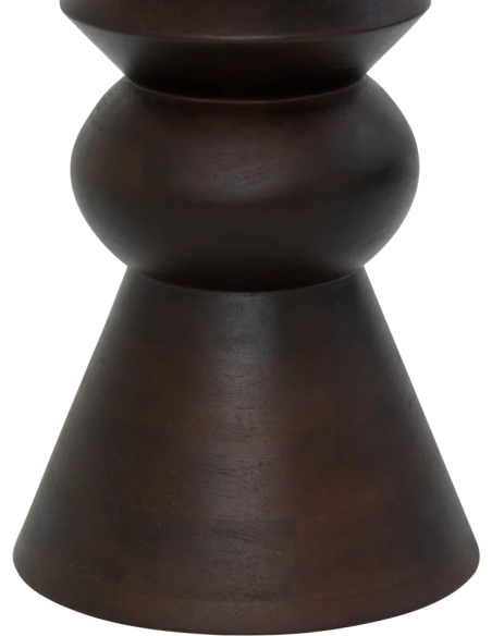 Table d’appoint bois de manguier noyer Ø30x43 cm Luova