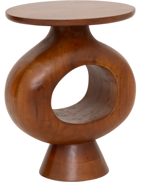 Table d’appoint ronde bois de manguier Ø30x39 cm Farren