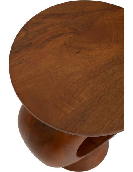 Table d’appoint ronde bois de manguier Ø30x39 cm Farren