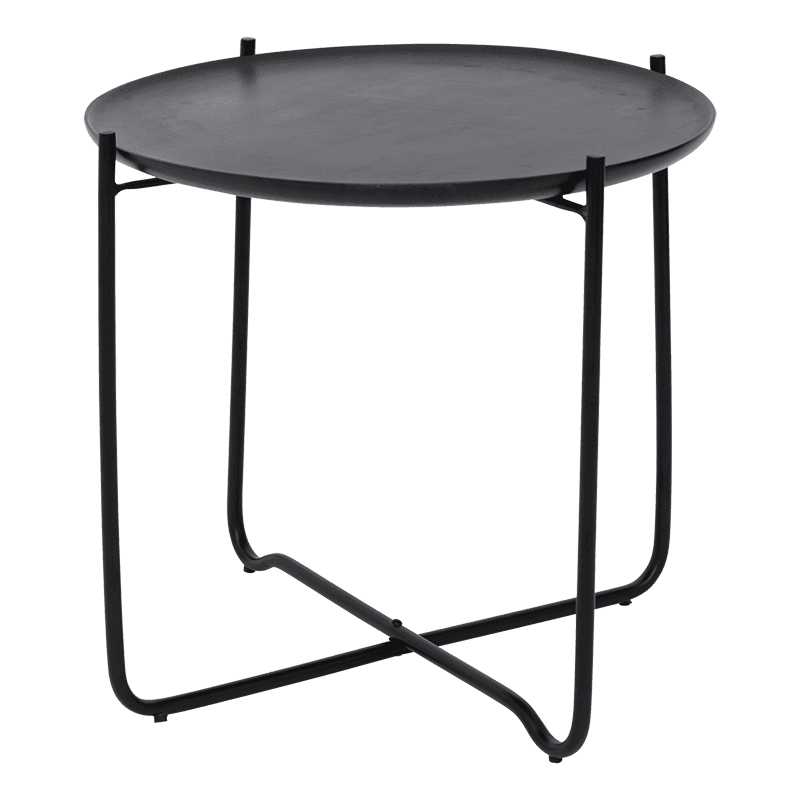 Table basse ronde noire manguier et...