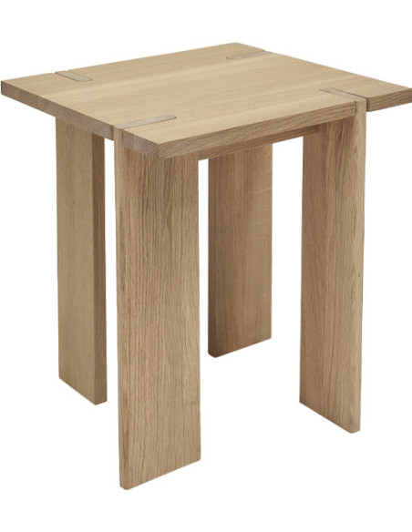 Table d’appoint carrée chêne massif 40x40x45 cm Oy