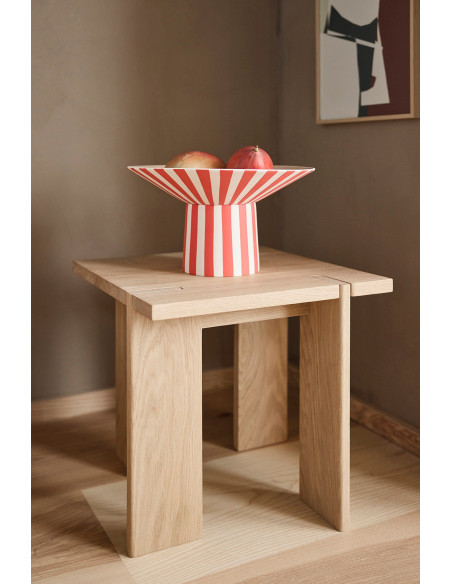 Table d’appoint carrée chêne massif 40x40x45 cm Oy