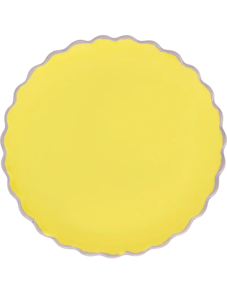 Petite assiette dessert grès jaune citron Ø13,5 cm Good Morning