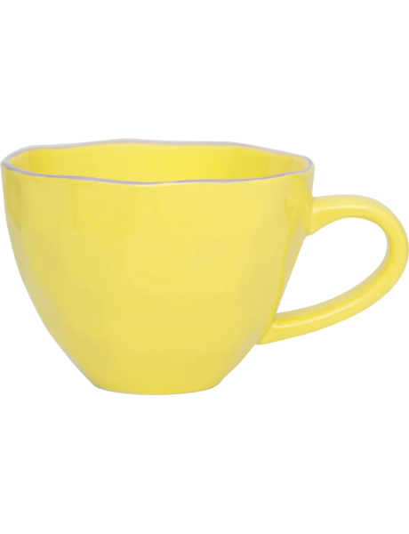 Tasse cappuccino thé grès jaune Ø11x8 cm Good Morning