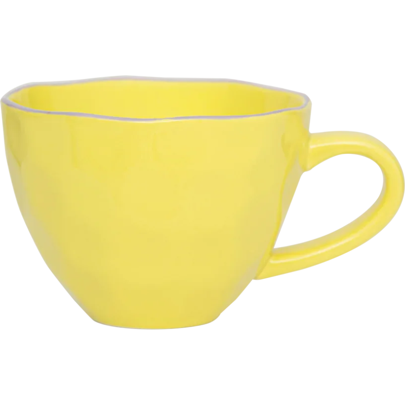Tasse cappuccino thé grès jaune Ø11x8...